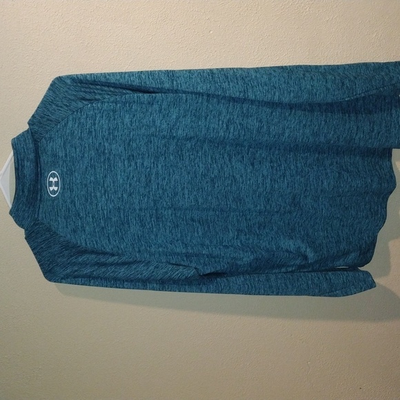 Men's UA Tech™ ½ Zip Long Sleeve Loose Fit Heather Teal Pullover XL - Picture 8 of 8